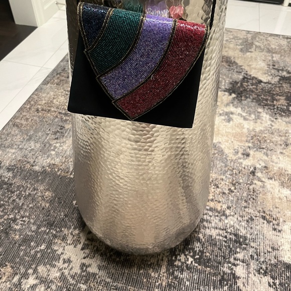 Vintage 💎1980s 💎Jewell toned beaded Art 💎Deco evening cross body bag 💎 - Picture 15 of 17